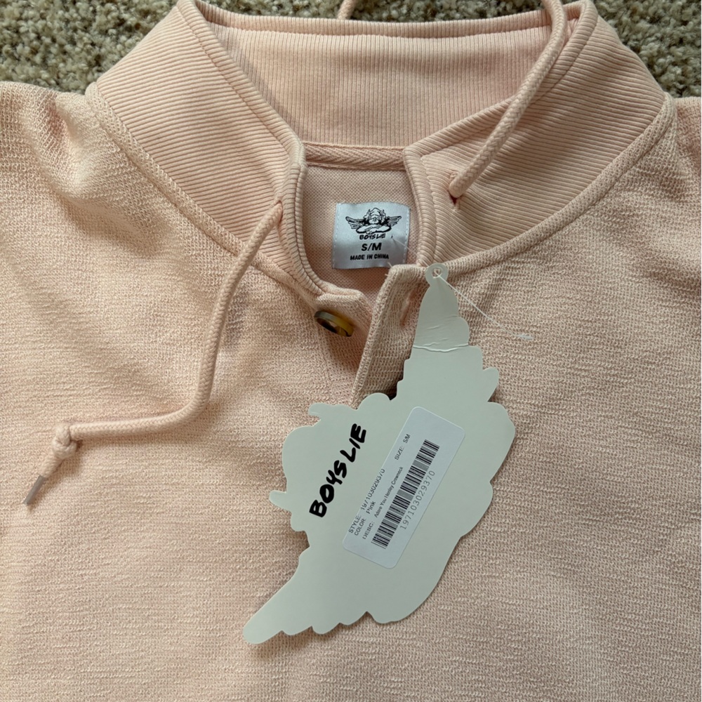 NEW Boys Lie Adore You Henley Crewneck - Picture 3 of 3